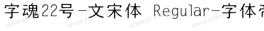 字魂22号-文宋体 Regular字体转换